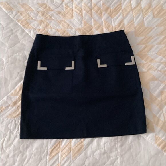 Michael Kors 4 navy blue, mini skirt, metal details - Picture 11 of 15